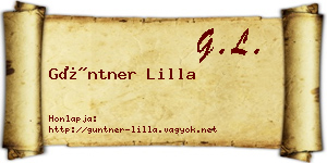 Güntner Lilla névjegykártya